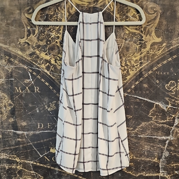 Express White and Black Checkered Tank Top - Picture 2 of 2